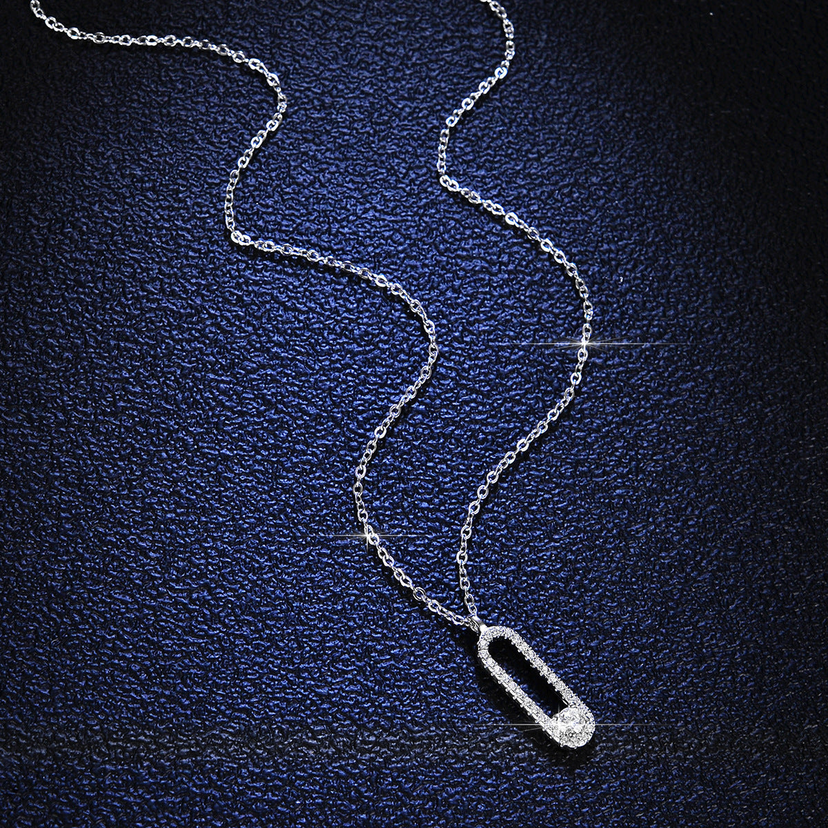 Moissanite Clip Necklace