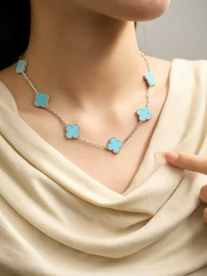 Lux VCA Blue 10 Motif Necklace
