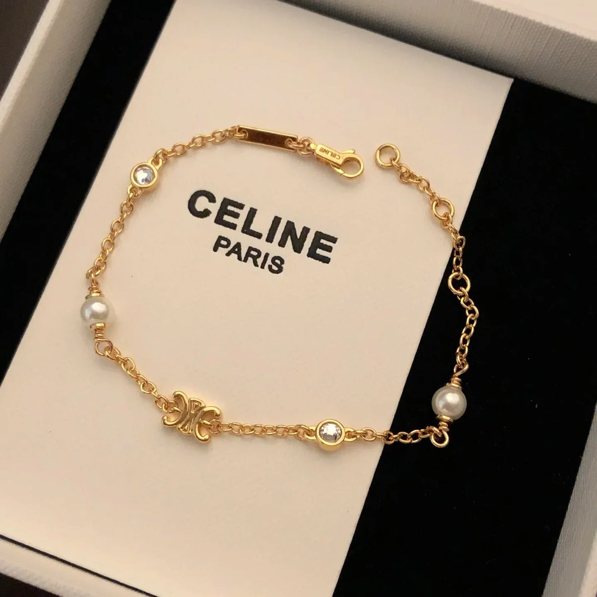 Celine Pearl Necklace Bracelet