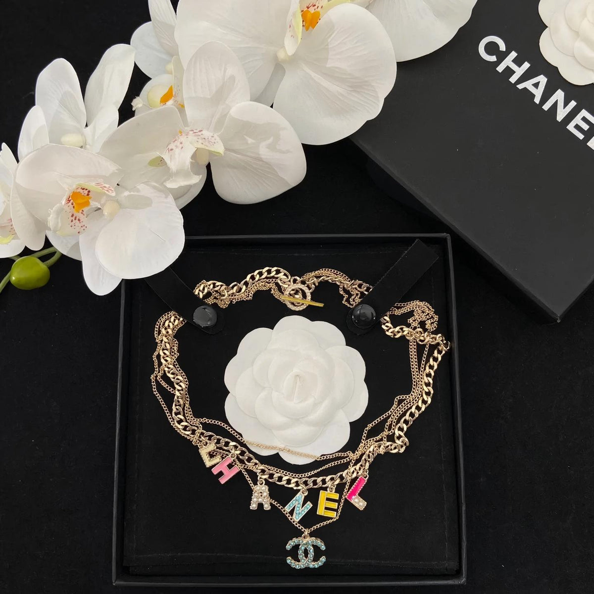 Chanel Letter Necklace Bracelet