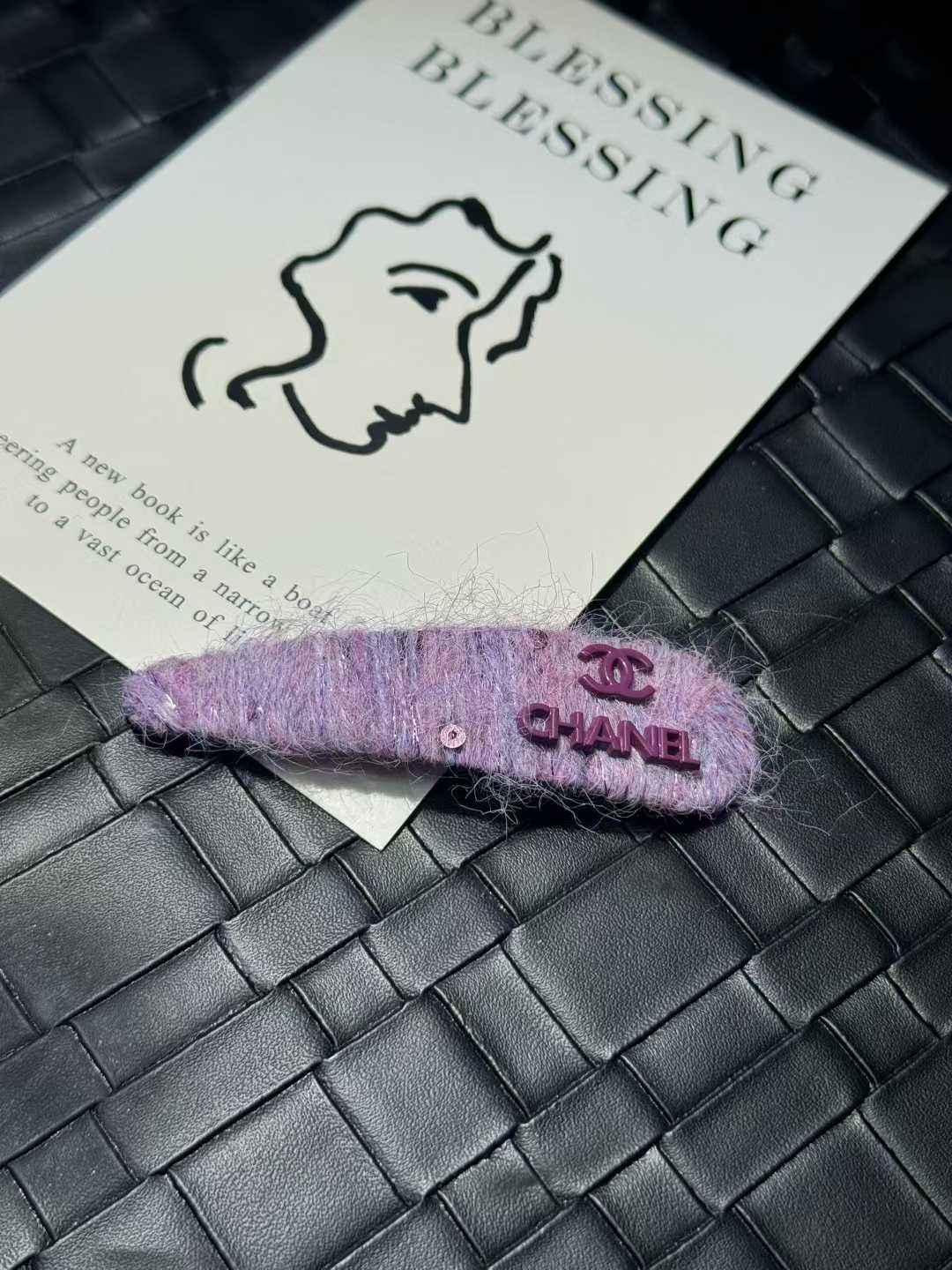 Chanel Purple Hair Claw Hair Pin (One Claw + One Pin)