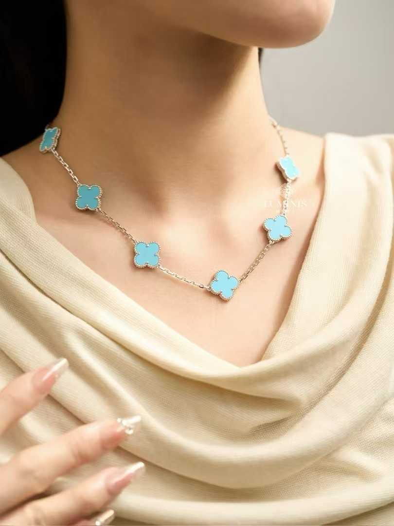 Lux VCA Blue 10 Motif Necklace