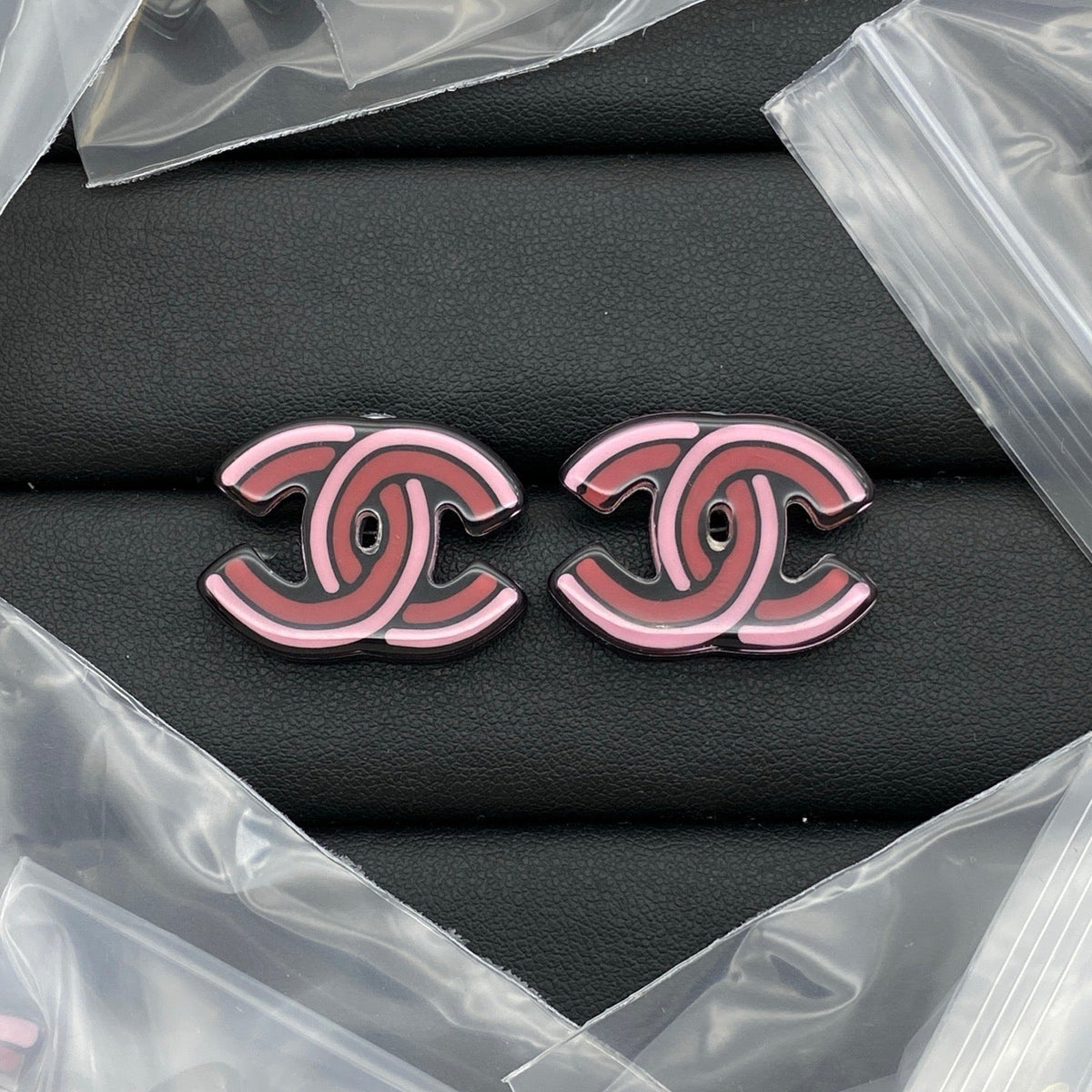 Chanel Color Strip Earrings