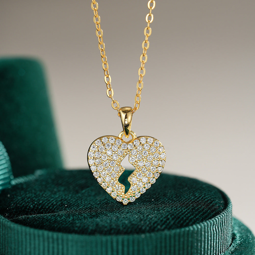 Lightning Love Pendant Moissanite Necklace