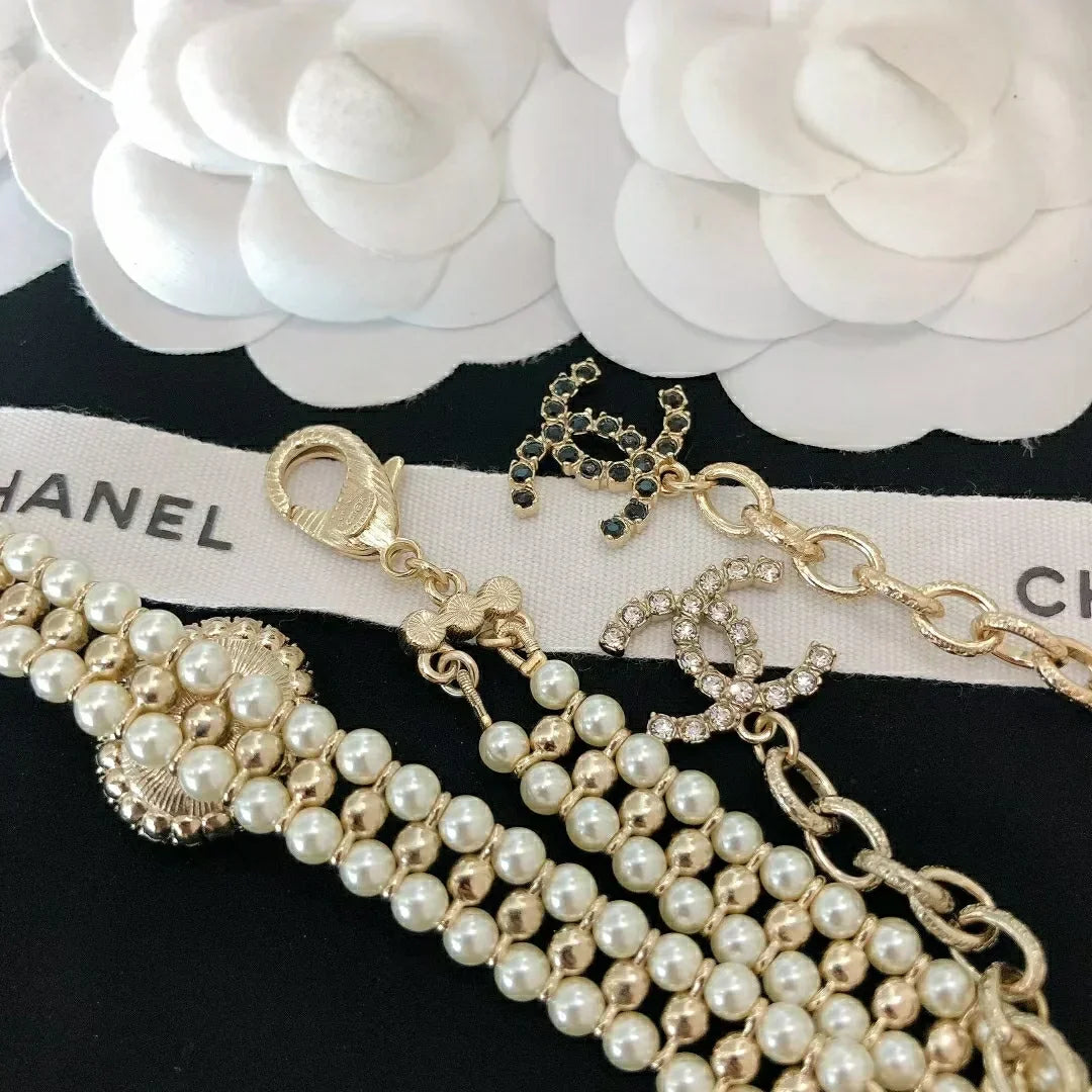 Chanel Pearl Black Choker