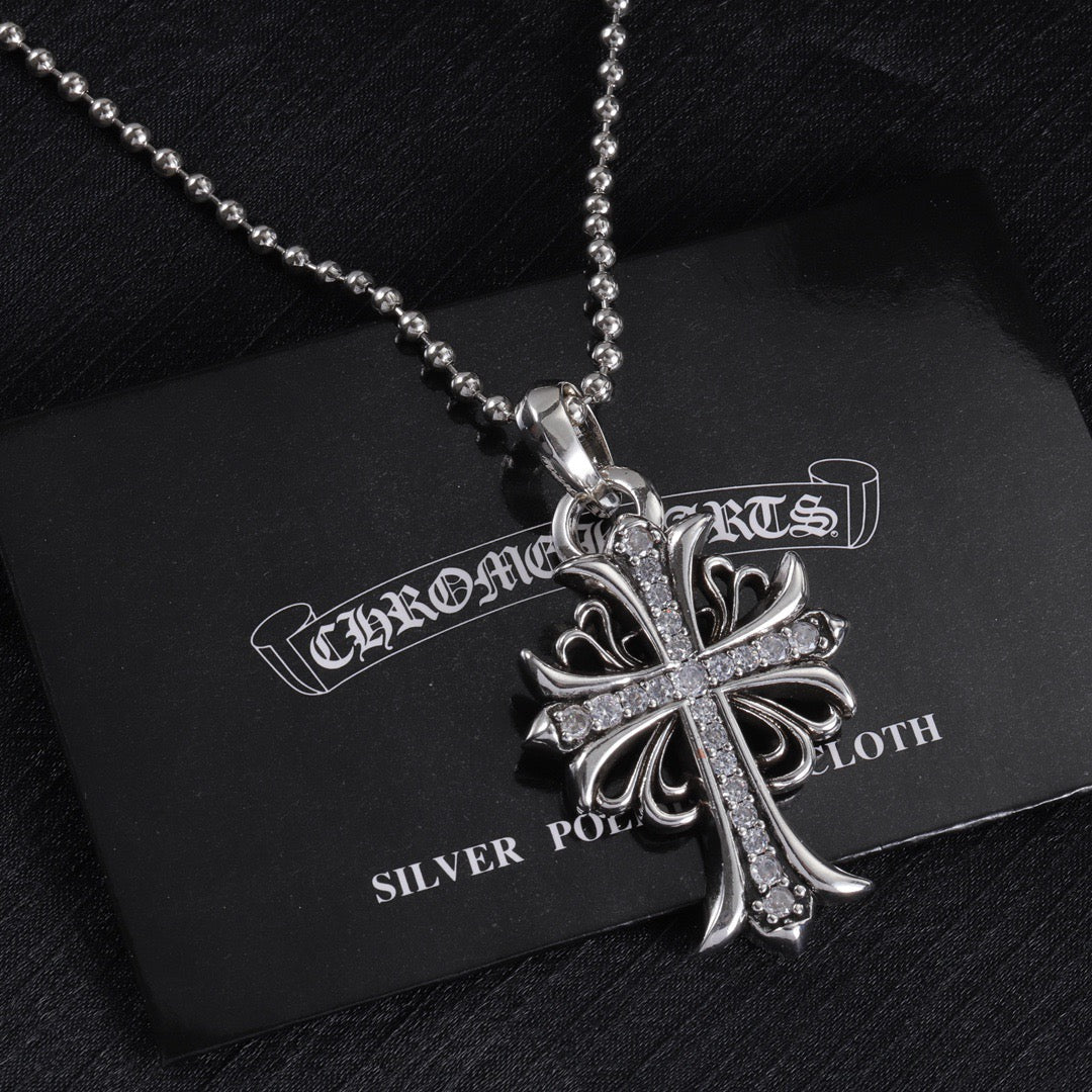 Chrome Hearts Diamond Pendant Necklace