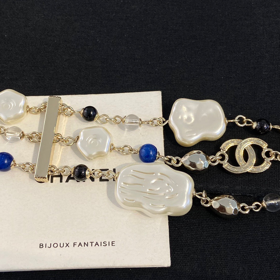 Chanel Pearl Sweater Necklace Choker