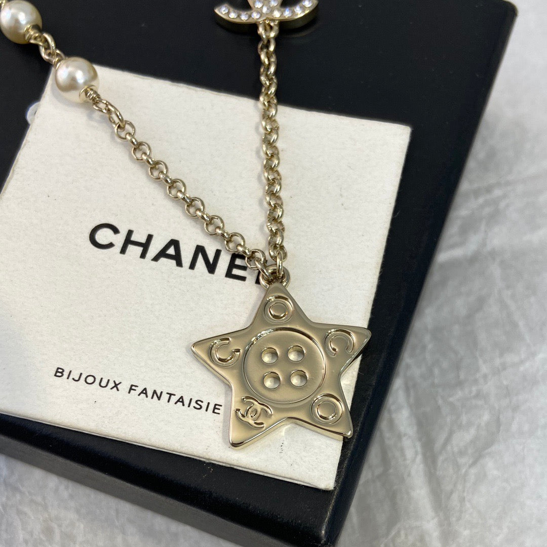 Chanel Star Gold Necklace