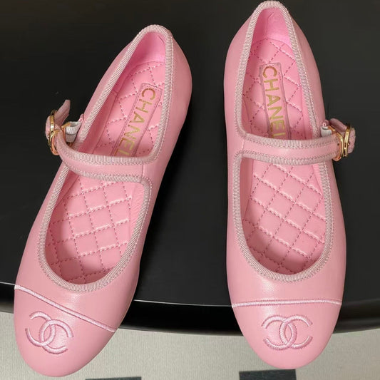 Chanel Pink Lambskin Flat