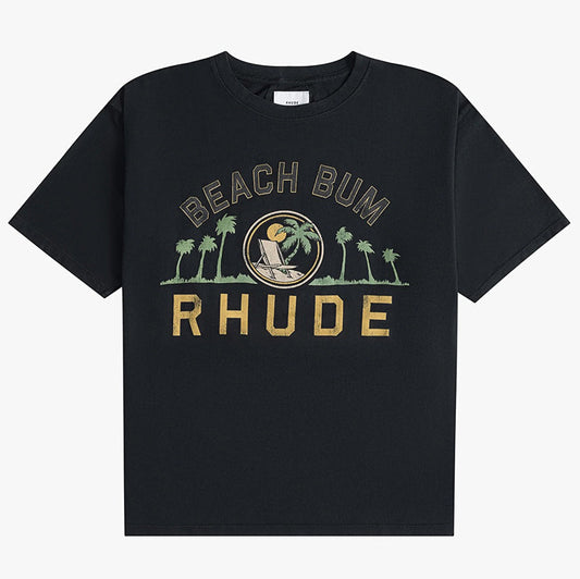RHUDE Men's Black 'beach Bum' T-Shirt