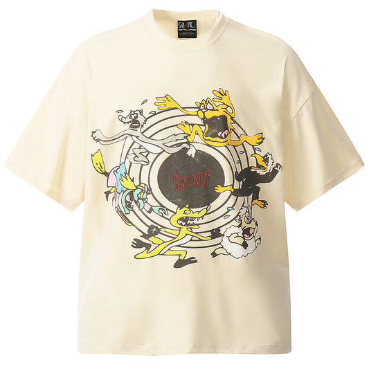 SAINT MICHAEL KEEP FASHINON letter print T-Shirts