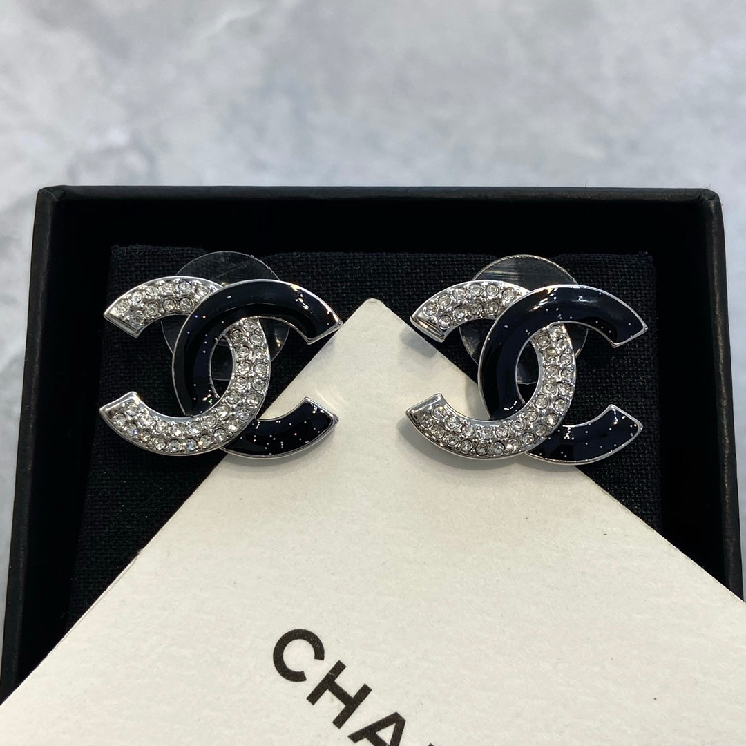 Chanel Black Earrings