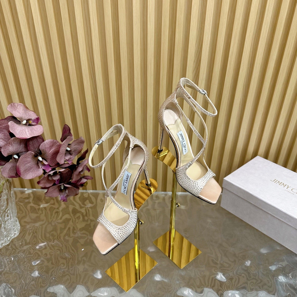 Jimmy Choo Sparkling Sandal High Heel