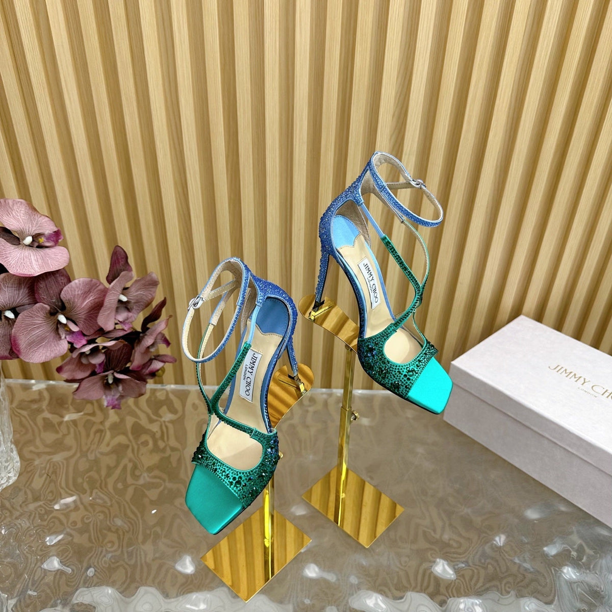 Jimmy Choo Sparkling Sandal High Heel