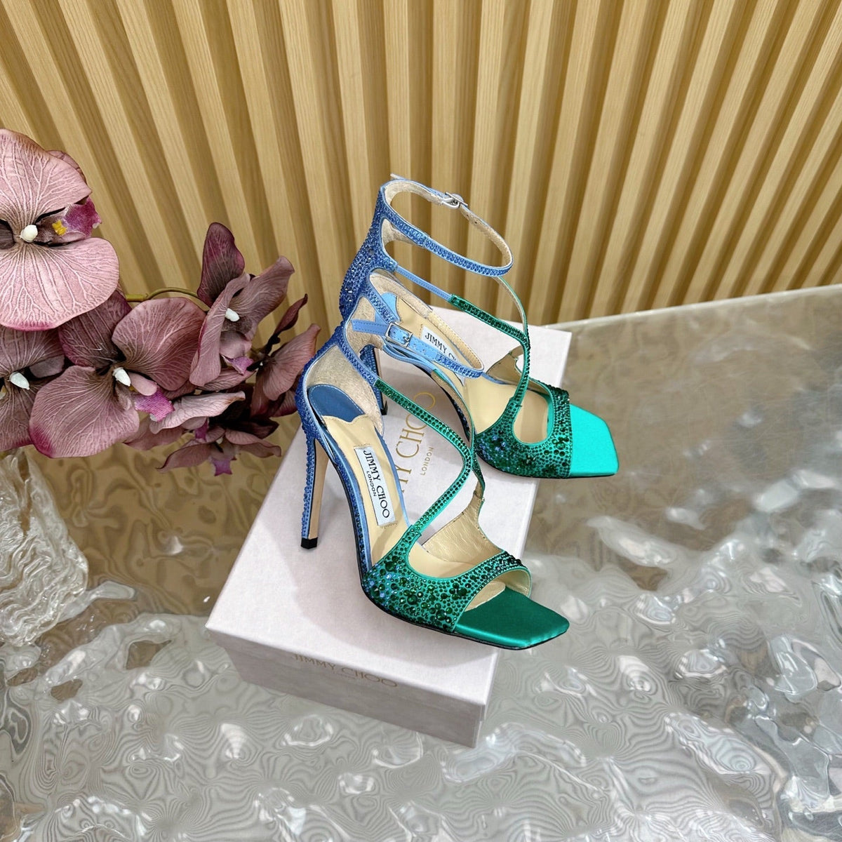 Jimmy Choo Sparkling Sandal High Heel