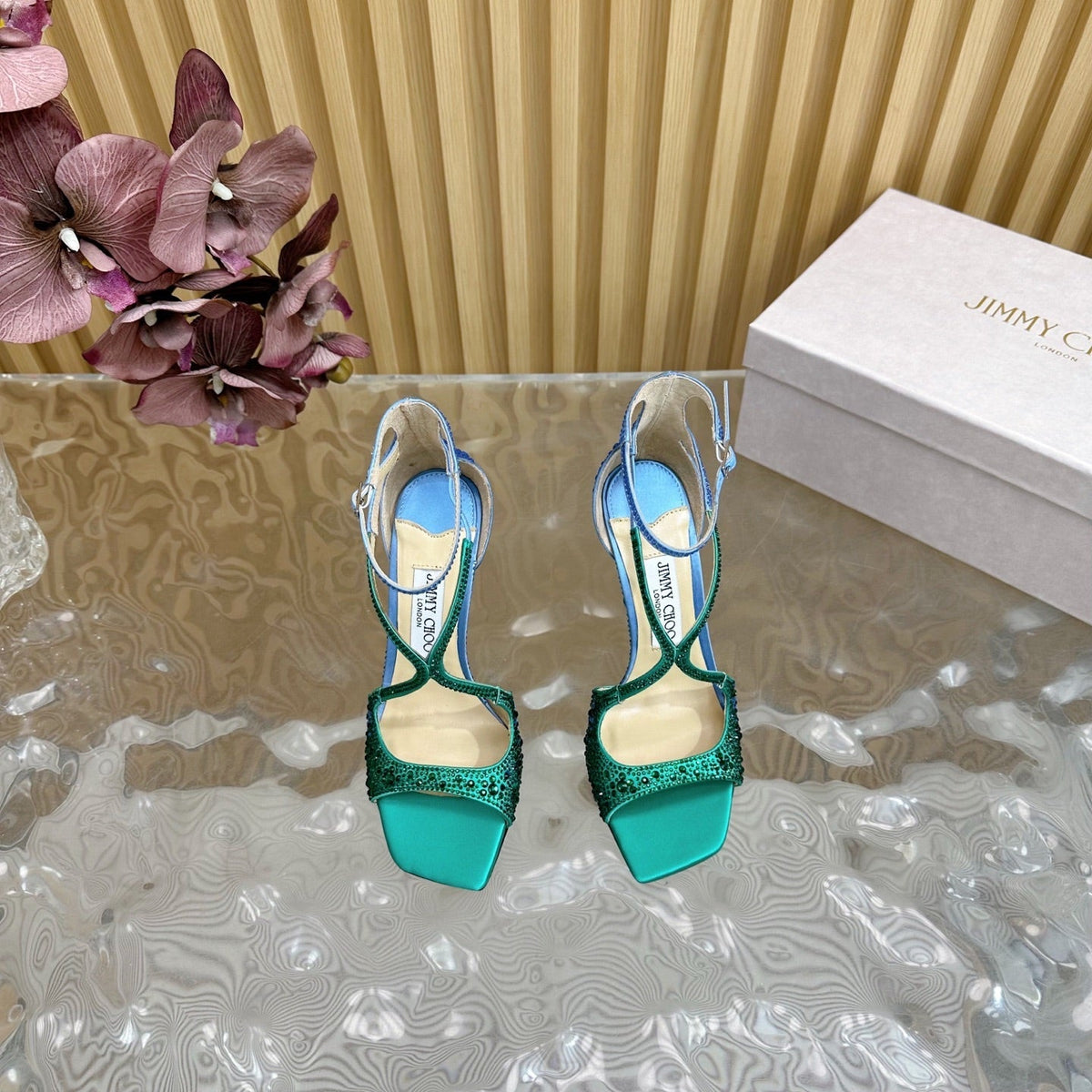 Jimmy Choo Sparkling Sandal High Heel