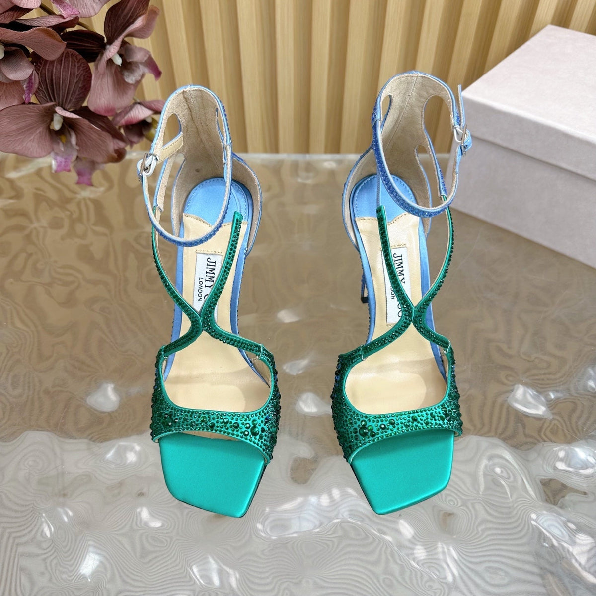 Jimmy Choo Sparkling Sandal High Heel
