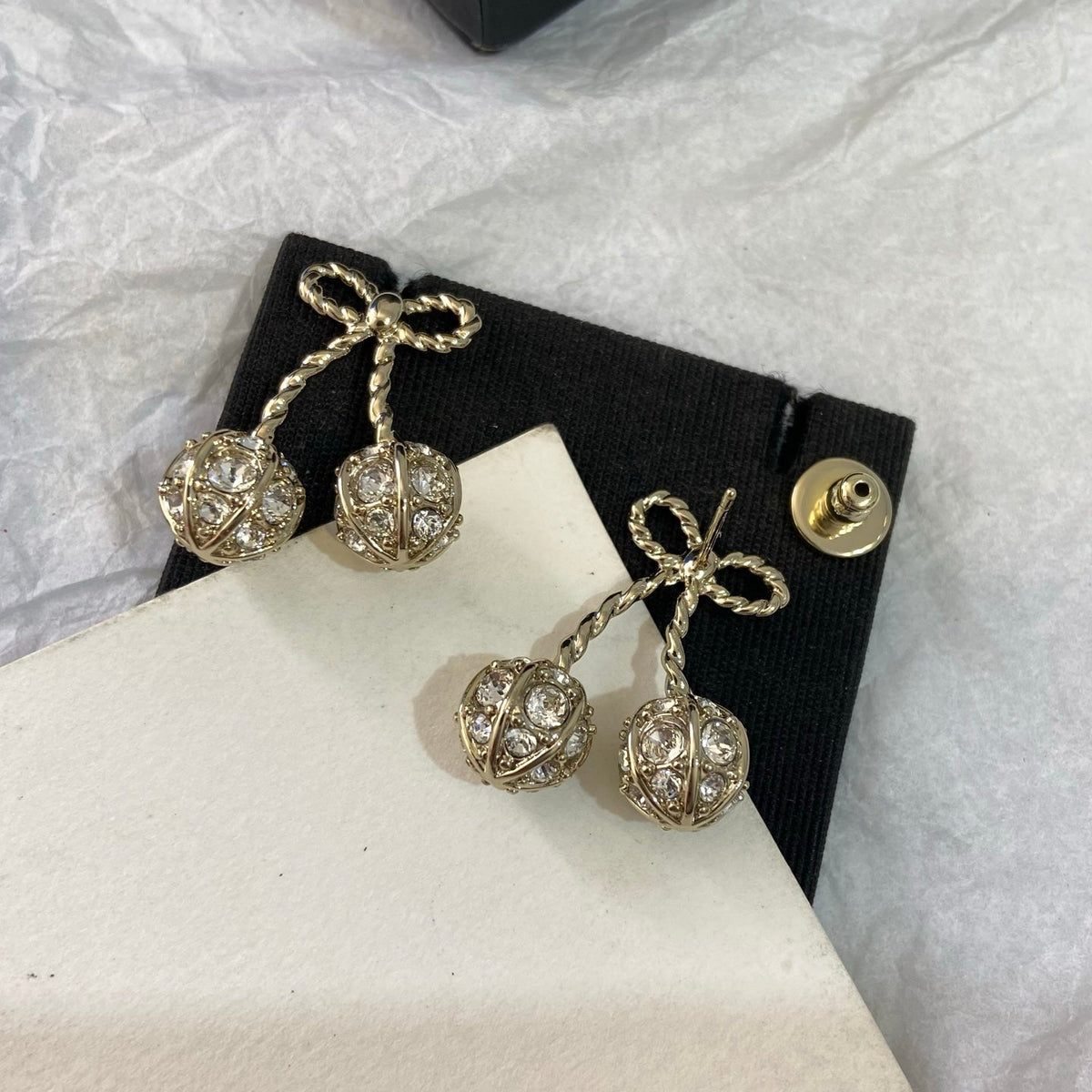 Valentino Gold Cherry Earrings