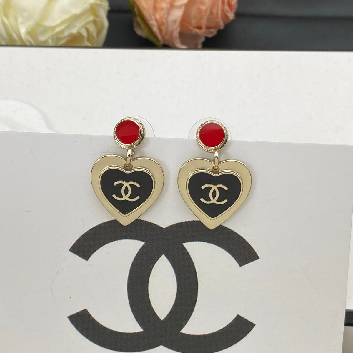 Chanel Heart Earrings
